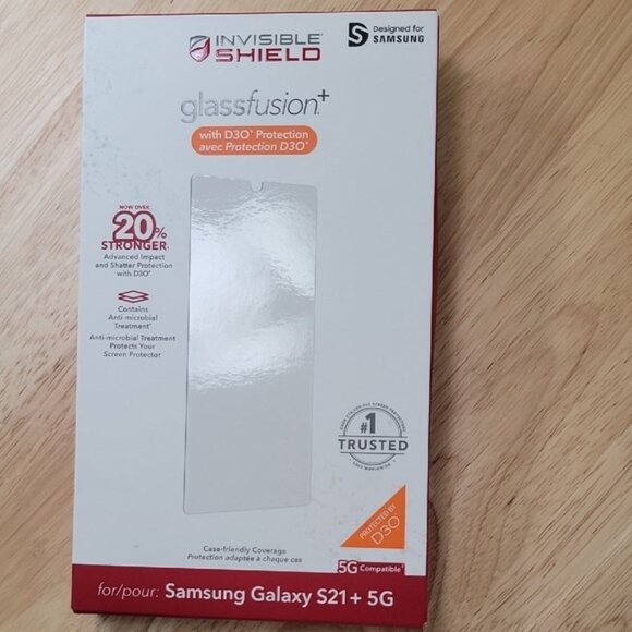 Zagg Glass Fusion Screen Protector for Samsung Galaxy S21+ 5G - Clear New - Picture 8 of 9